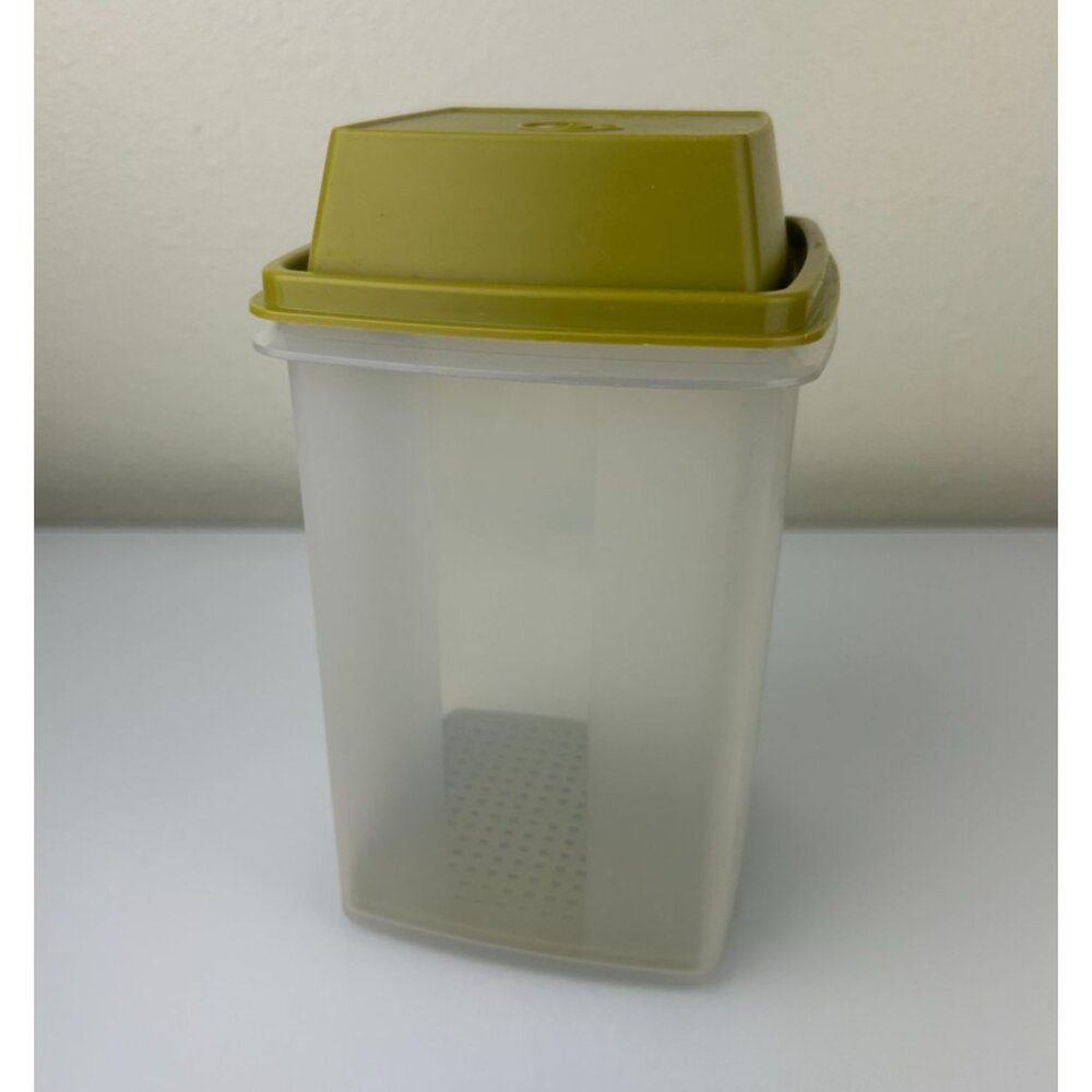Vintage 70s Tupperware Pick-a-Deli Pickle Keeper Strainer Avacado Green Retro - Picture 2 of 13
